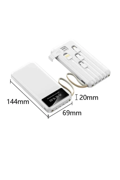 Powerbank Şarj Cihazı 4 Çıkışlı 20.000 MAH Powerbank Taşınabilir Çoklu Giriş - 5