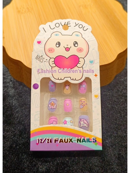 Monalisa Home Lüks  Figürlü  Çocuk Takma Tırnak ürün görseli 1