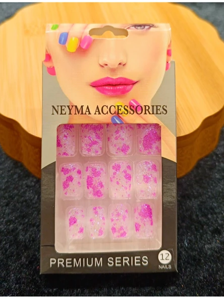 Monalisa Home Lüks Simli Figürlü Takma Tırnak ürün görseli 1