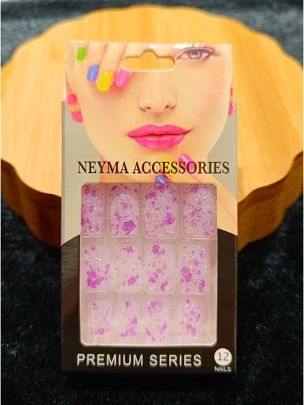 Monalisa Home Lüks Simli Figürlü Takma Tırnak ürün görseli 1