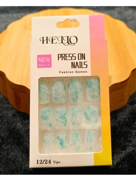 Monalisa Home Lüks Simli Figürlü Takma Tırnak ürün görseli 1