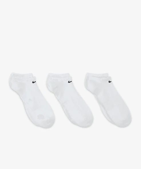 NIKE EVERYDAY PERFORMANCE COTTON SOLE SUPPORT ANKLE SOCKS  3 lü Beyaz Kısa Çorap - 3