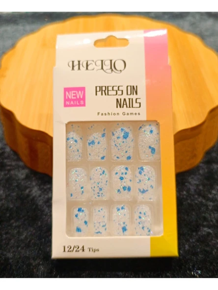 Monalisa Home Lüks Simli Figürlü Takma Tırnak ürün görseli 1