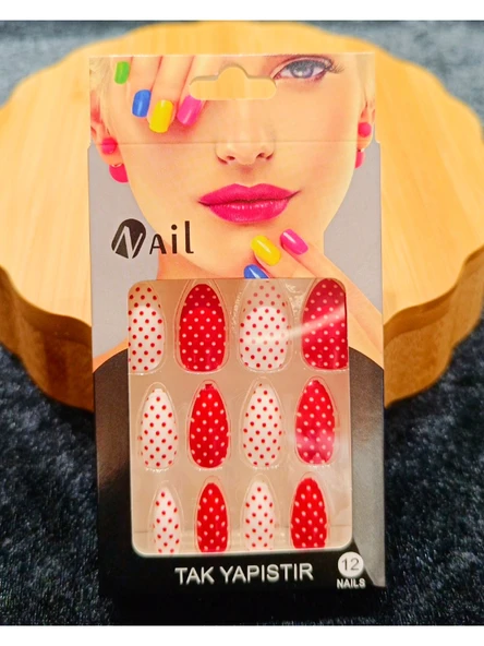 Monalisa Home Lüks Çift Renk Figürlü Takma Tırnak ürün görseli 1