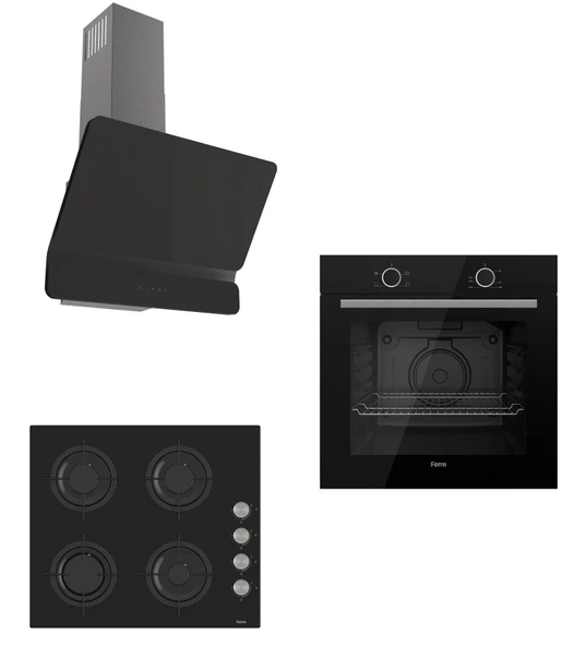 Ferre Svart Cs Serisi Lux Ankastre Set ( D080 - Cs205 - Xe61cs )