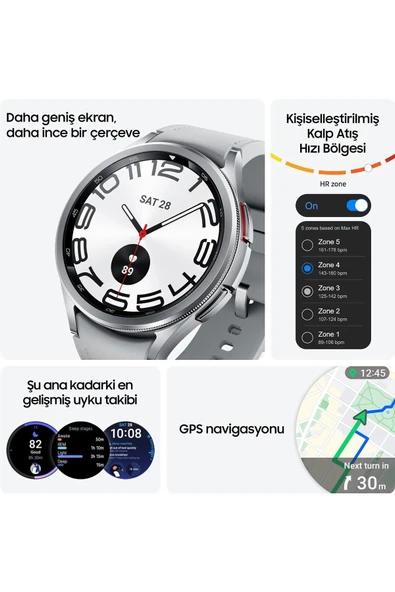 Samsung Galaxy Watch 6 Classic 47mm Gümüş Akıllı Saat - 4