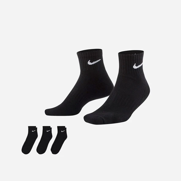 NIKE EVERYDAY PERFORMANCE COTTON SOLE SUPPORT ANKLE SOCKS 3 lü Siyah Çorap - 2