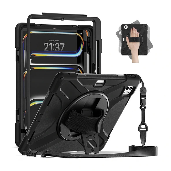 iPad Pro 13 2024 Defender Tablet Silikon - Resim 3