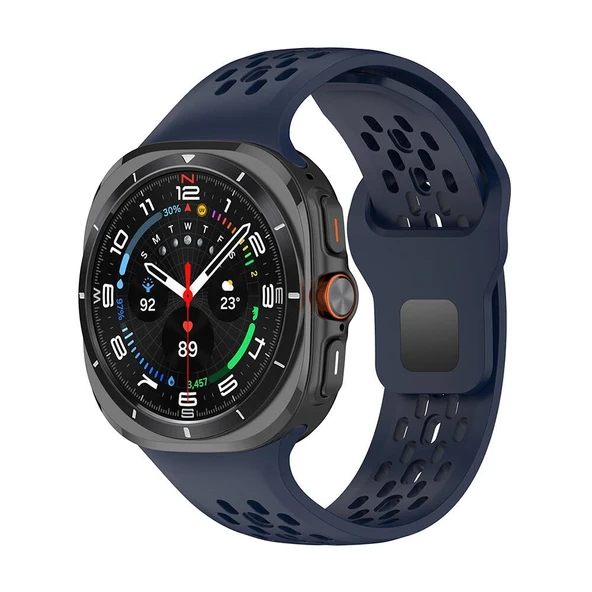Samsung Watch Ultra 47mm Uyumlu -119 Delikli Tasarım Silikon Kordon