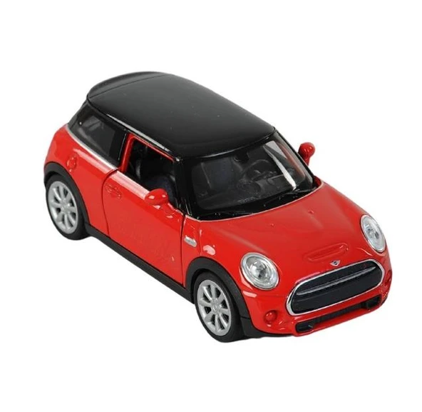 Oyuncak Metal Model Araba 1/36 Çek Bırak Kımızı Mini Cooper - 2