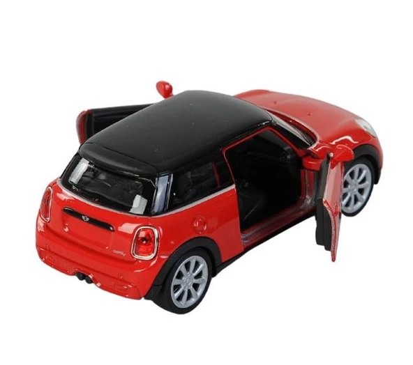 Oyuncak Metal Model Araba 1/36 Çek Bırak Kımızı Mini Cooper - 3