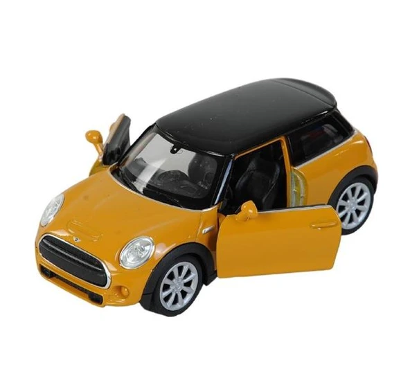 Oyuncak Metal Model Araba 1/36 Çek Bırak Bal Rengi Mini Cooper