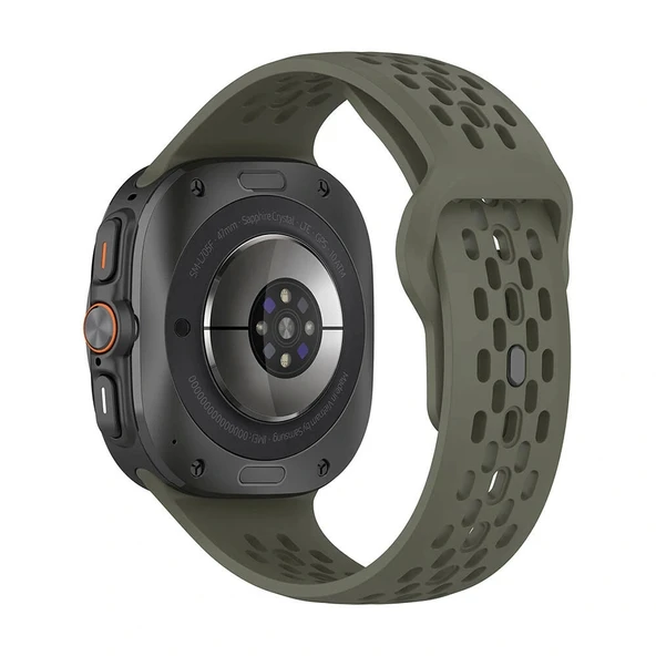 Samsung Watch Ultra 47mm Uyumlu -119 Delikli Tasarım Silikon Kordon - 11