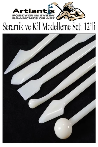 Seramik Kil Çömlek Modelleme Seti 12 Parça 1 Paket Polimer Kil Şekillendirici Modelaj Oyma Temizleme Marzipan Çiçek - 5