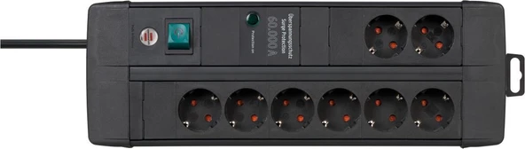 Brennenstuhl Premium-Line Duo Serisi 5 Yıl Garantili 60.000 Amper Akım Korumalı Özellikli 8 Soketli 3 Metre Kablolu Priz - Resim 2