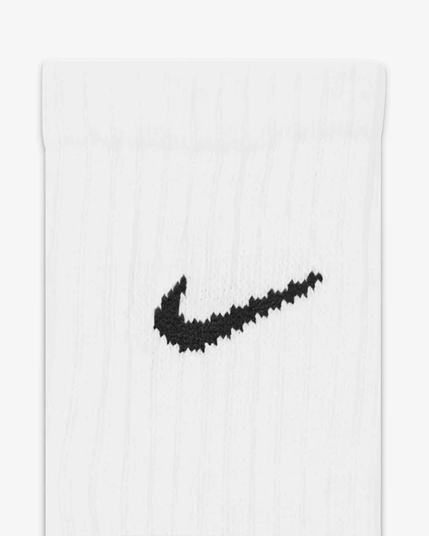 NIKE EVERYDAY PERFORMANCE LONG SOCKS WITH COTTON SOLE SUPPORT 3 LÜ Beyaz Uzun Çorap - 3