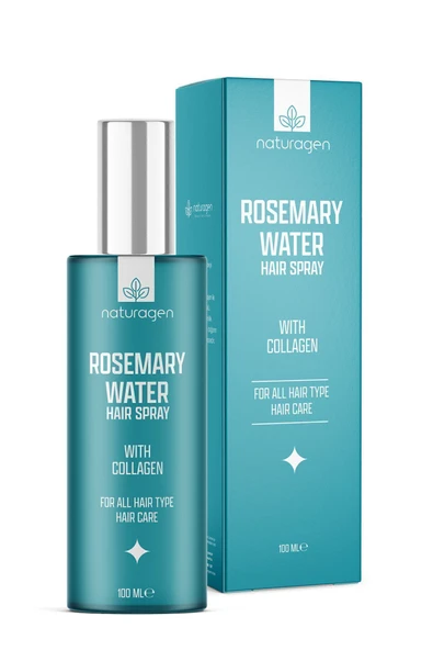 Rosemary Water Hair Sprey - Kolajenli Saç Toniği-%100 Doğal Biberiye Mayalı