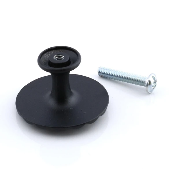 10 Adet Güneş Düğme Mat Siyah Kulp Mobilya Mutfak Dolabı Çekmece Dolap Kapak Kulpu Kulbu Kulb Metal - Resim 3