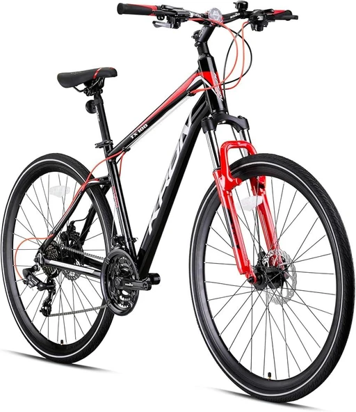 TX 100 - 28  Trekking - 18' - 21 Vites - H.DISC - Siyah-Gri/Kırmızı ürün görseli