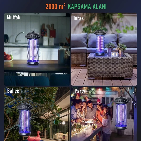 Rowenger MO8C Uv-Led Iç ve Dış Mekan Elektrikli Sinek Öldürücü Sivri Sinek Öldürücü Lamba - 6
