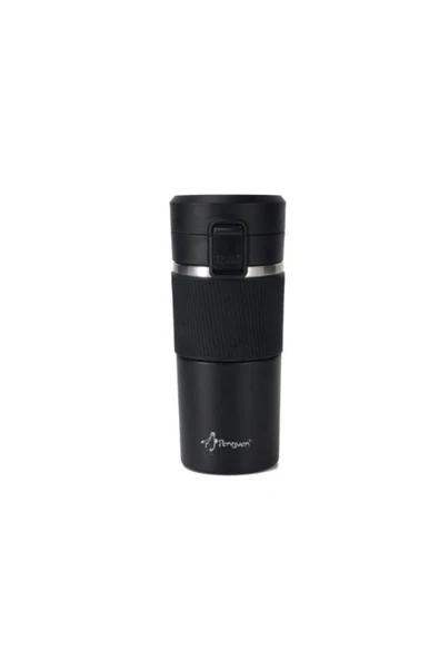 Penguen-3023 Siyah Mug Termos 400 Ml