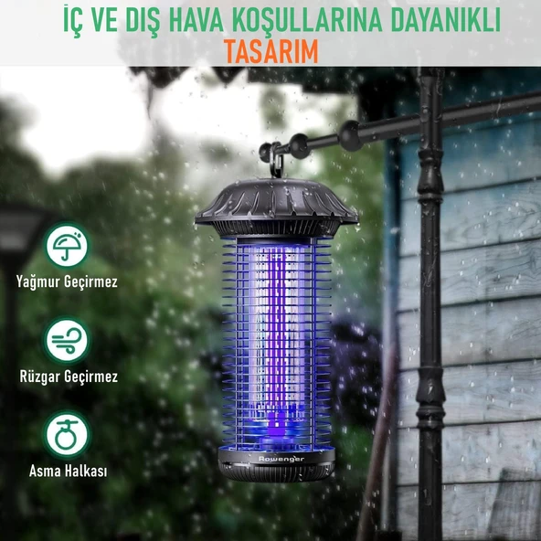 Rowenger MO8C Uv-Led Iç ve Dış Mekan Elektrikli Sinek Öldürücü Sivri Sinek Öldürücü Lamba - 2