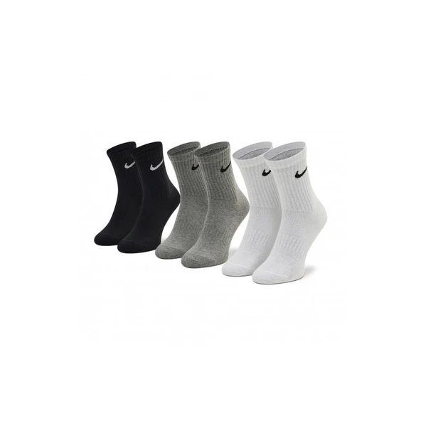 NIKE EVERYDAY PERFORMANCE LONG SOCKS WITH COTTON SOLE SUPPORT  3 LÜ RENKLİ ÇORAP - 2