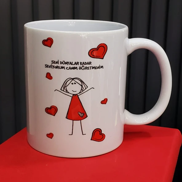 Öğretmene Hediye Özel Tasarım Kupa Bardak TdrTR