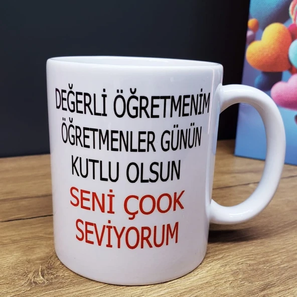 Öğretmenler Günü Tasarımlı Kupa Bardak TdrTR