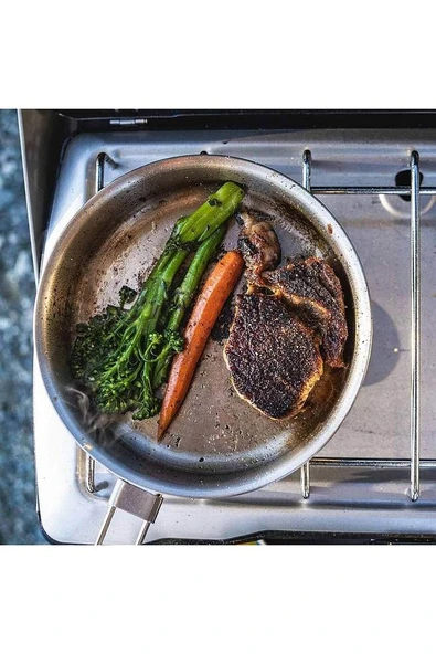 The All-In-One Fry Pan Set - Çelik Kızartma Tava Seti (9 Parça)  .94L  32oz - 7