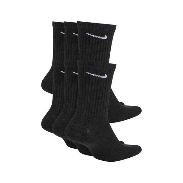 NIKE EVERYDAY PERFORMANCE LONG SOCKS WITH COTTON SOLE SUPPORT  6 LI SİYAH ÇORAP - 2