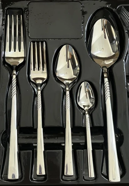 Arsel-Nergis Milas Sade 60 Parça 12 Kişilik Çatal Kaşık Seti