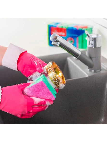 Vileda 12 Paket Standart Büyük Boy Bulaşık Eldiven - 3