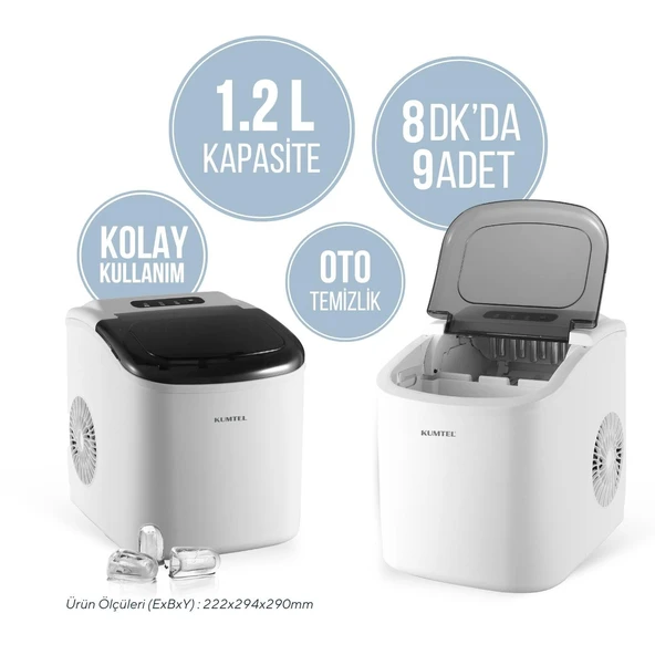 Kumtel Taşınabilir Otomatik Buz Makinesi HIM-01 - Resim 3