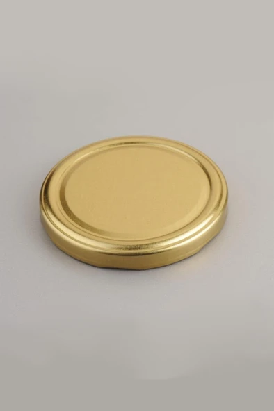 6 Adet 43mm Metal Kavanoz Kapağı Sarı - 2
