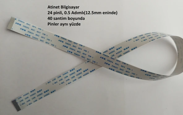 Awm 20624 80C 60V Vw-1 Flex Kablo 24 pin 40 santim 24-0.5-40A