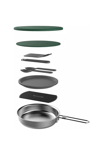The All-In-One Fry Pan Set - Çelik Kızartma Tava Seti (9 Parça)  .94L  32oz - 2