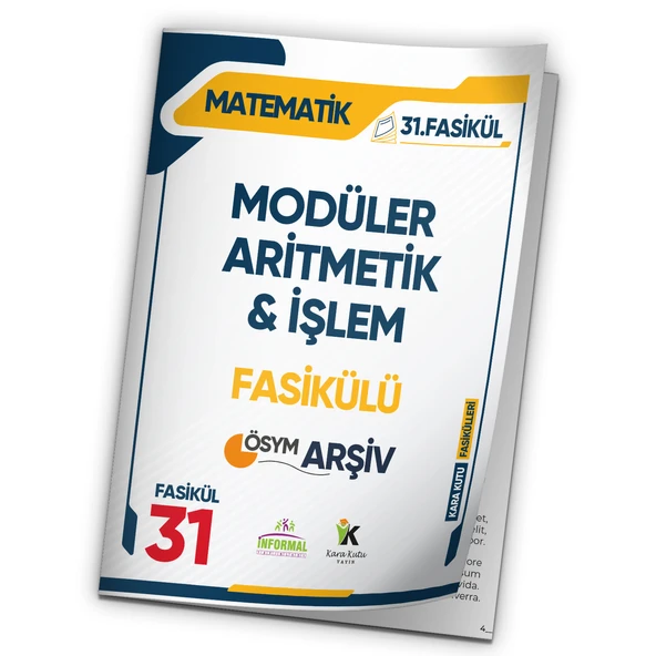 2025 TYT Matematik Modüler Aritmetik ve İşlem ÖSYM Çıkmış Soru Modüler Set 31. Fasikülü