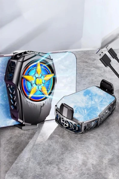 Fanlı Radyatör Soğutucu Telefon Soğutucu Tüm Telefonlara Uyumlu - Resim 4