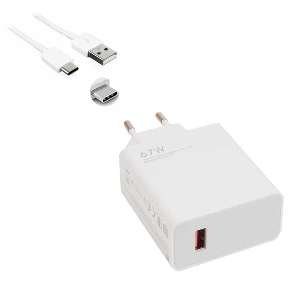 67W USB To Type-C Şarj Cihazı - Şarj Kablosu TdrTR