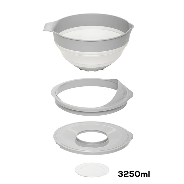 Porsima S-00113 Akordiyon Katlanabilir Süzgeç Seti, Mikser Karıştırma Kabı Mutfak Çeyiz Seti - Resim 5