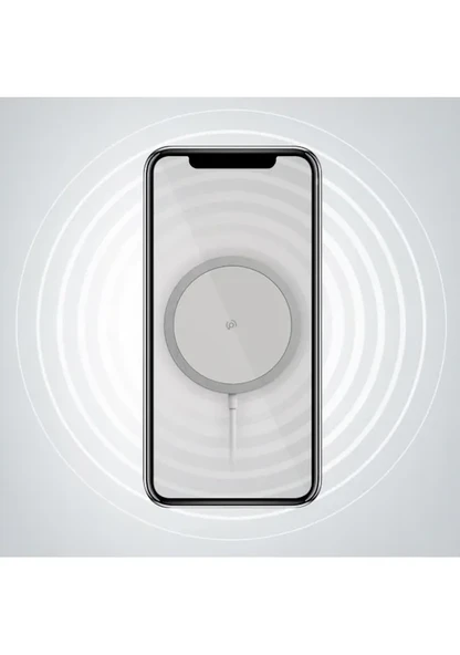 Polosmart Psm68 Magsafe Mıknatıslı Kablosuz Şarj Cihazı Beyaz Type-c Giriş 1.5M(Teşhir) - 2