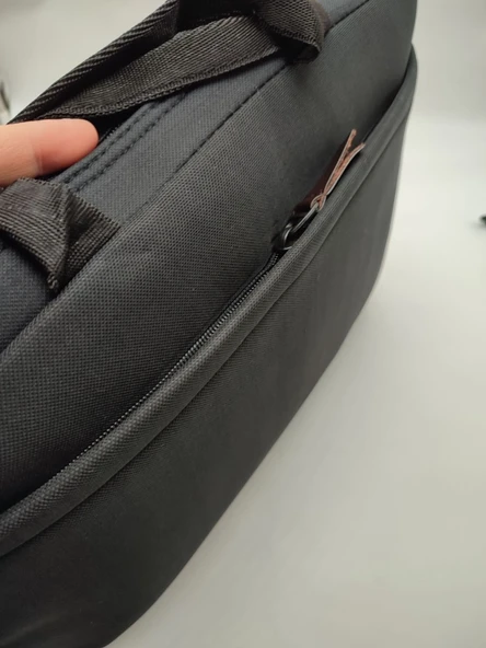 Önü Dik Fermuarlı Leptop Bölmeli Evrak Çantası - 4