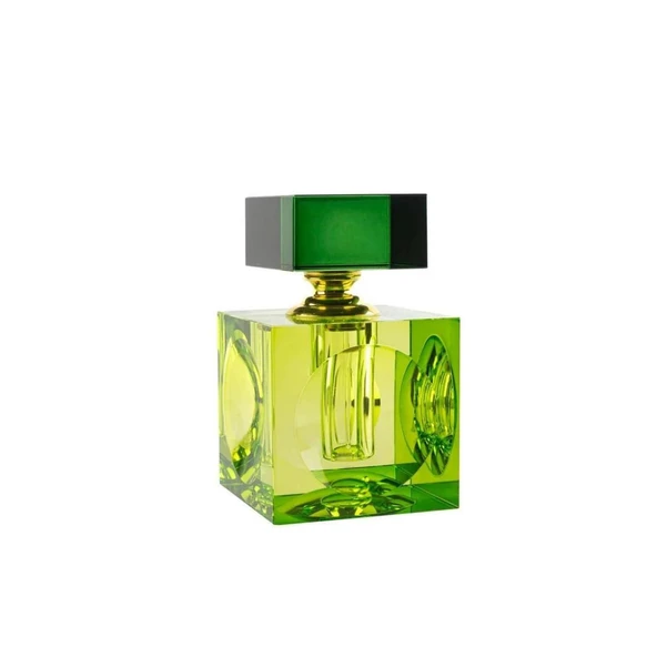 Mikasa Moor Yeşil Gold Kare Cam Dekor Şişe 8x8x13cm ürün görseli