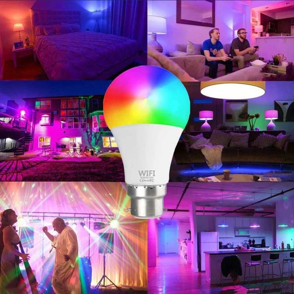 4 Adet Kumandalı, 20 Farklı Işık Renkli, Çakar Modlu Akıllı Led Ampul, Çok Kaliteli RGB E-27 Ampul - 4