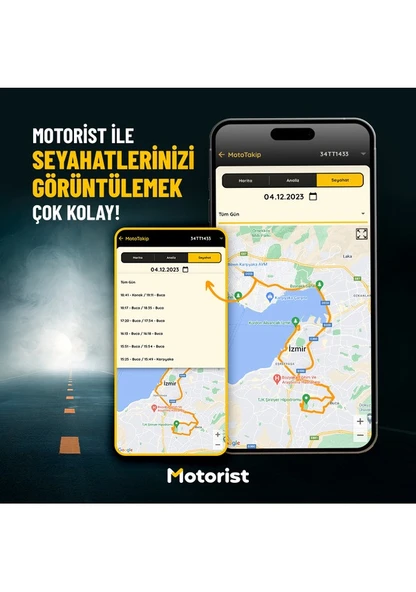 Motorist Motosiklet Takip Sistemi  Siren/buzzer  Canlı Takip Sarsıntı Alarmı Hırsızlık Alarmı - 6