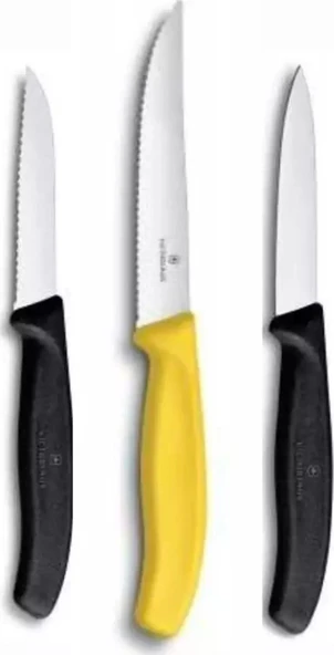 Victorinox Gourmet Swissclassic Soyma Ve Biftek Pizza Bıçağı 3'Lü Set (12Cm-8Cm)