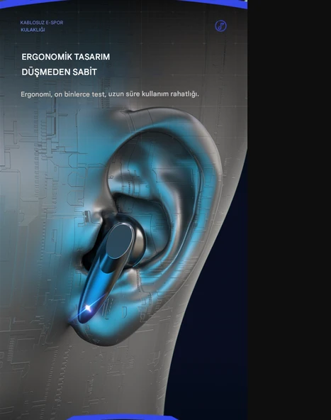 QASUL Kablosuz Kulak içi Rgb Işıklı Mikrofonlu Kalite Ses Tüm Telefon Uyumlu Oyuncu Kulaklığı - 5