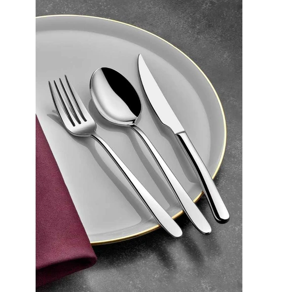 Arsel Miray Sade 77 Parça 12 Kişilik Çatal Kaşık Seti