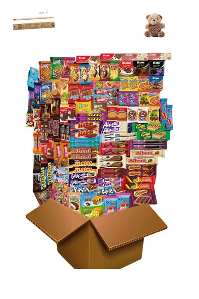 KibarGsmMarket Çoklu Exxtra Large Avantaj Çikolata Paketi&Tohum Kalemli ve Mini Peluşlu 108 Parça